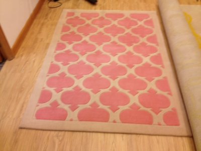 KId rugs PInk & Cream