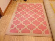 KId rugs PInk & Cream